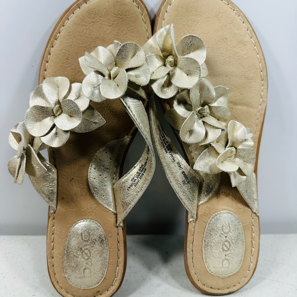 B.O.C WOMEN Thong Sandals Floral Bow Flats shoes sz 9 - Picture 5 of 7